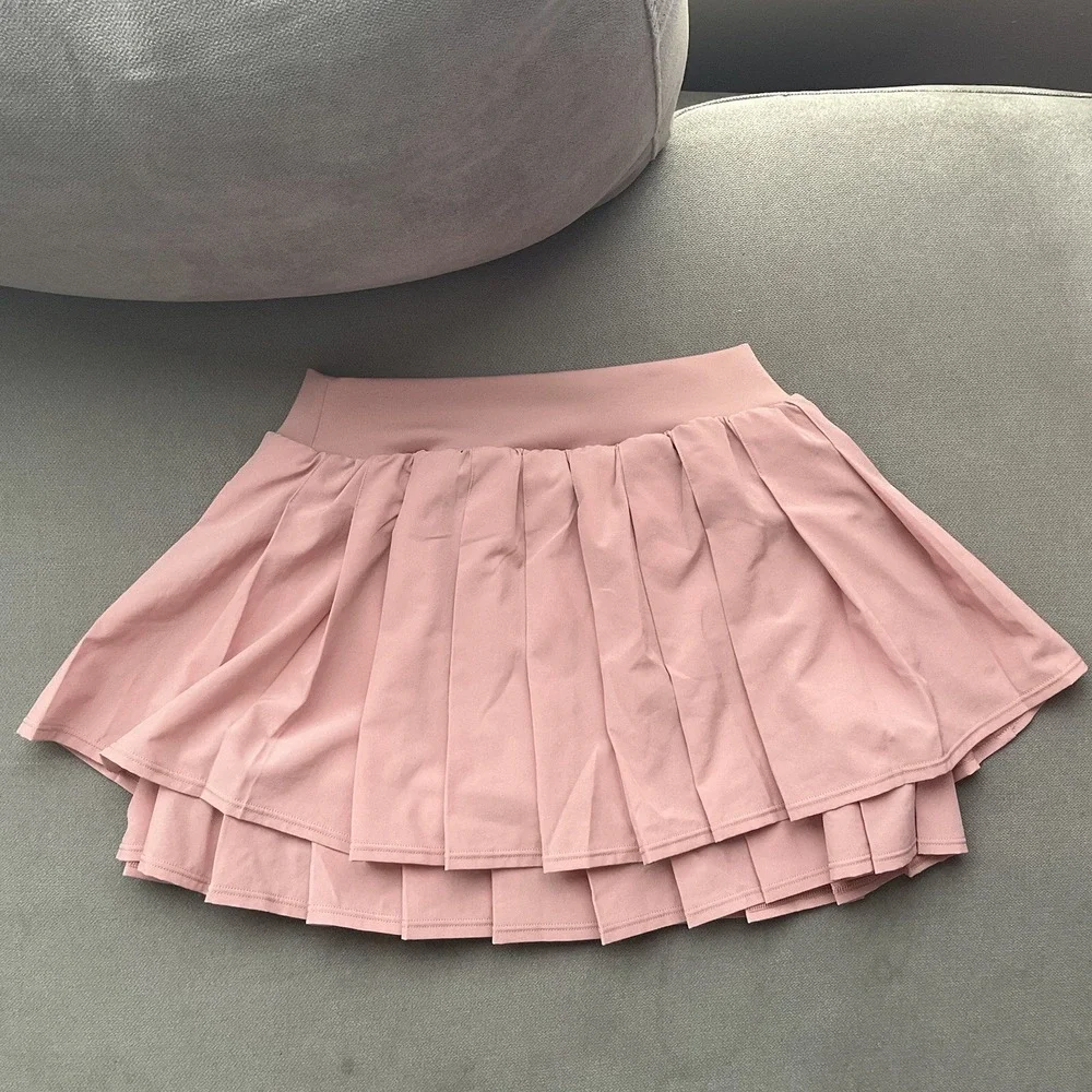 Alo Yoga Double Or Nothing Tennis Skirt Vintage Pink S